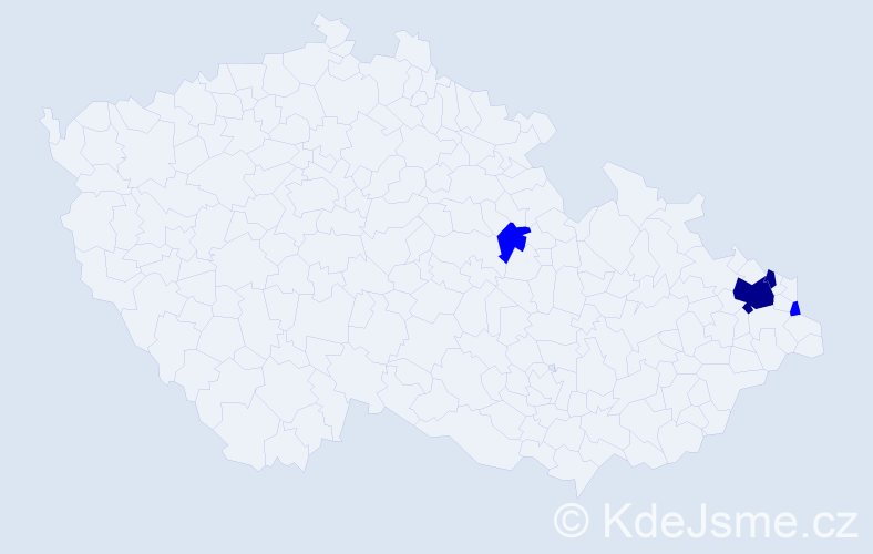 Příjmení: 'Dyduch', počet výskytů 6 v celé ČR