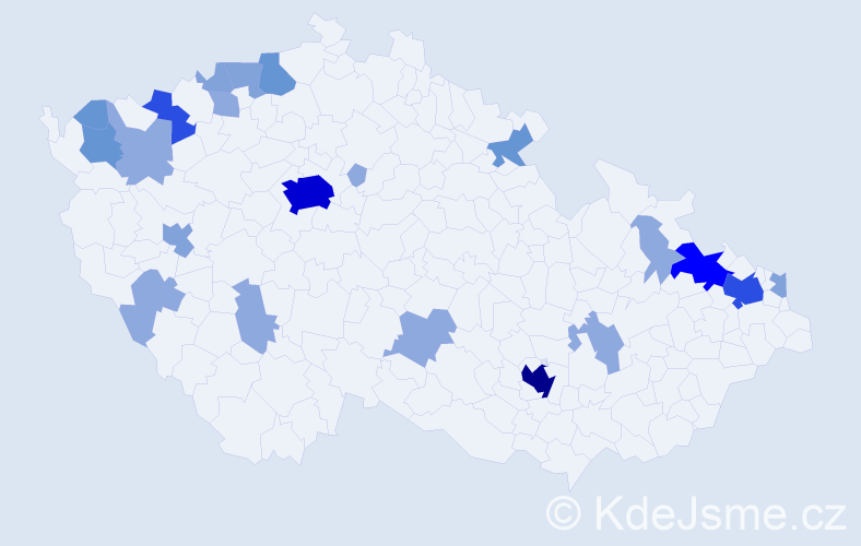 Příjmení: 'Krämer', počet výskytů 59 v celé ČR