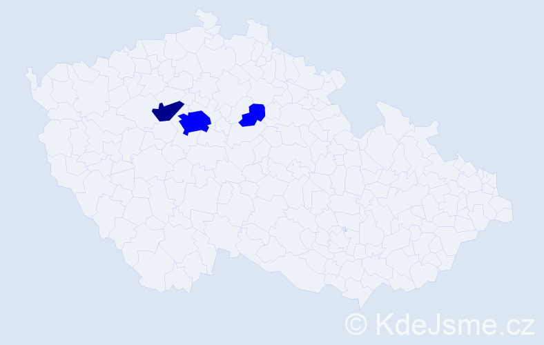Příjmení: 'Cacara', počet výskytů 4 v celé ČR