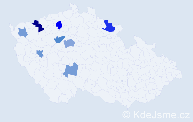Příjmení: 'Fischl', počet výskytů 18 v celé ČR
