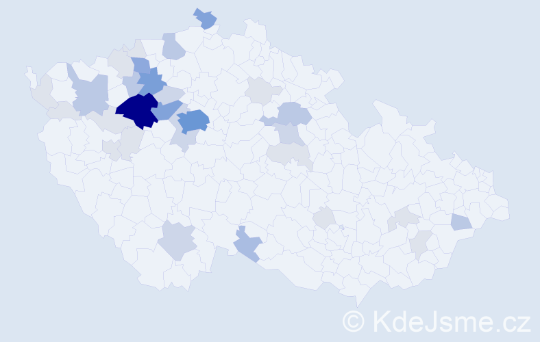 Příjmení: 'Pidrmanová', počet výskytů 104 v celé ČR