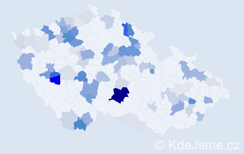 Příjmení: 'Brunová', počet výskytů 211 v celé ČR