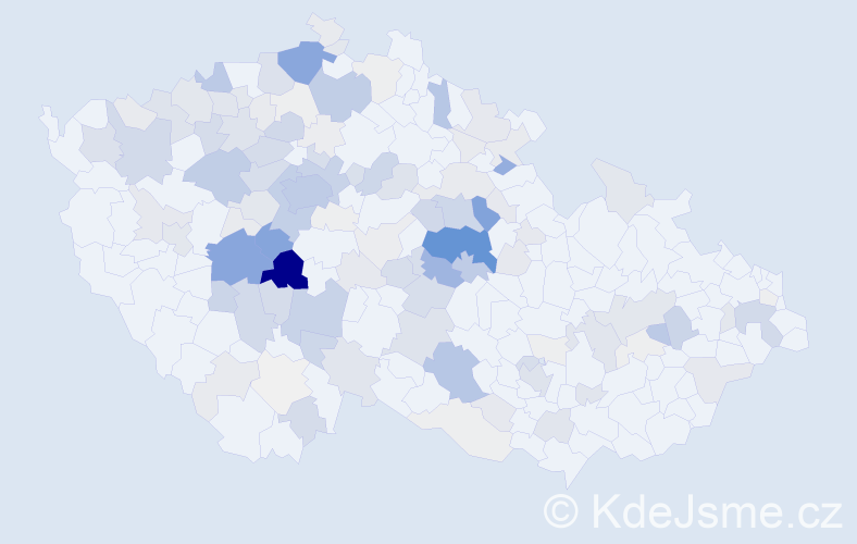Příjmení: 'Spilka', počet výskytů 615 v celé ČR