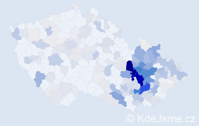 Příjmení: 'Mlčoch', počet výskytů 1088 v celé ČR