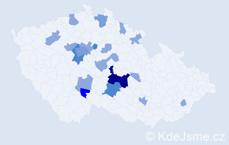 Příjmení: 'Kuttelwascher', počet výskytů 46 v celé ČR