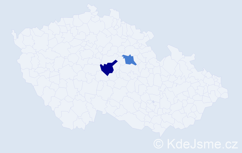 Příjmení: 'Kljajić', počet výskytů 2 v celé ČR