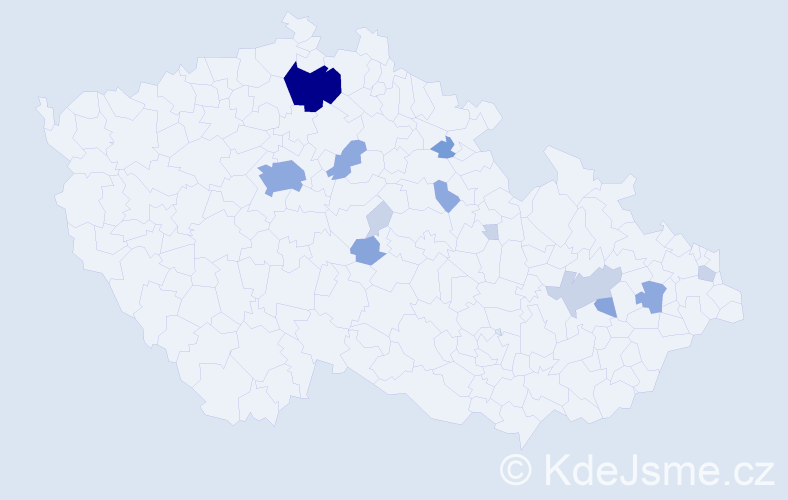 Příjmení: 'Rutter', počet výskytů 35 v celé ČR