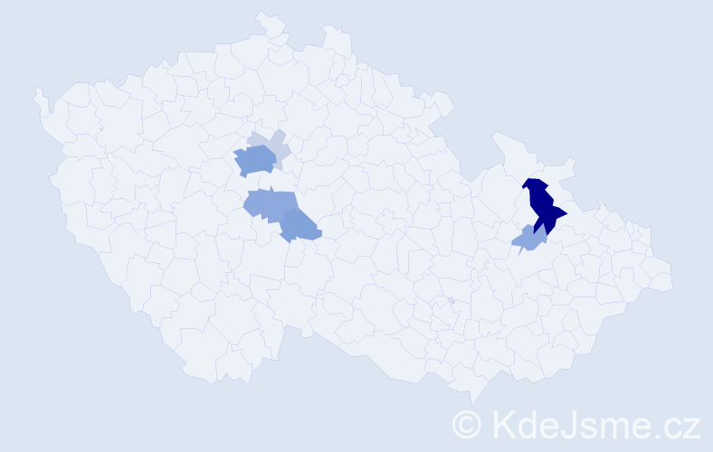 Příjmení: 'Hicz', počet výskytů 23 v celé ČR