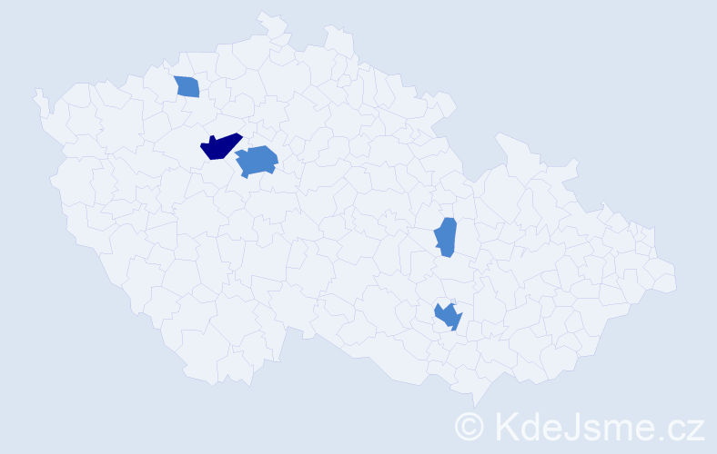 Příjmení: 'Gajdula', počet výskytů 7 v celé ČR