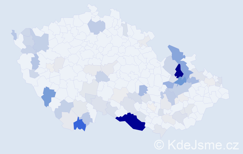 Příjmení: 'Zifčáková', počet výskytů 248 v celé ČR