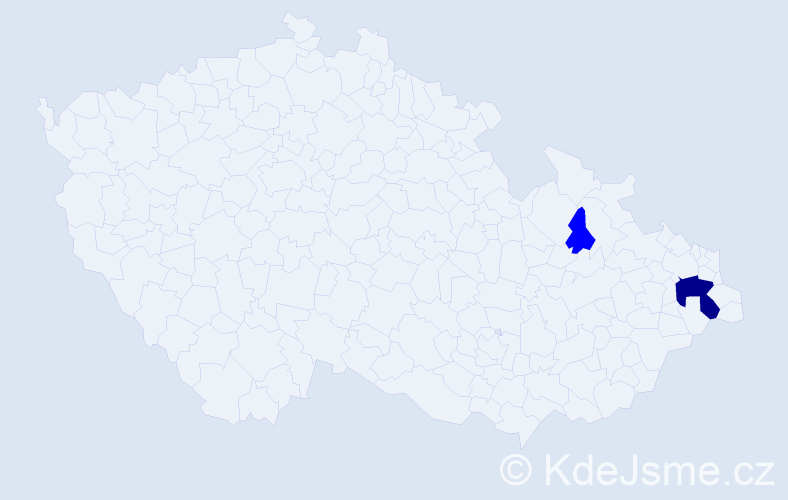 Příjmení: 'Koniarz', počet výskytů 3 v celé ČR