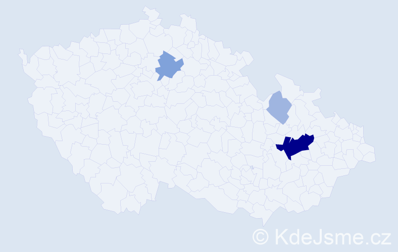 Příjmení: 'Hodúrová', počet výskytů 13 v celé ČR