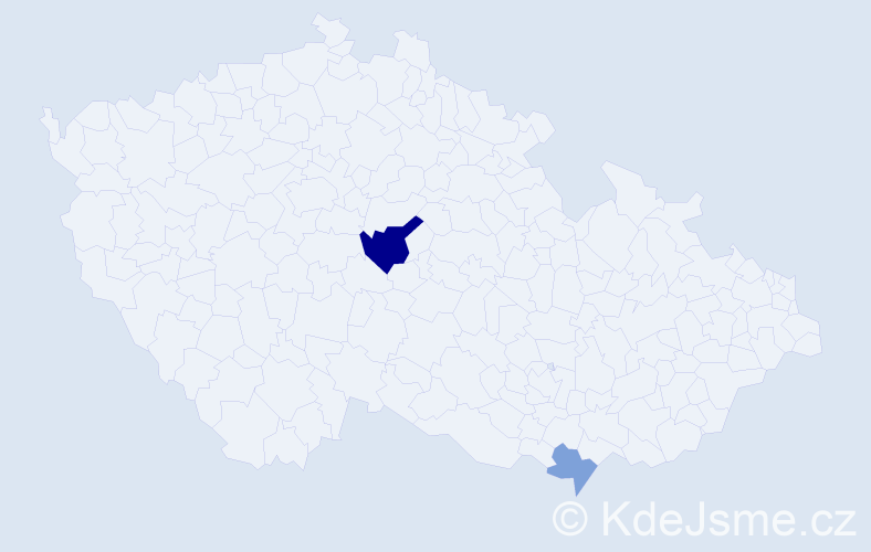 Příjmení: 'Holáčiková', počet výskytů 4 v celé ČR