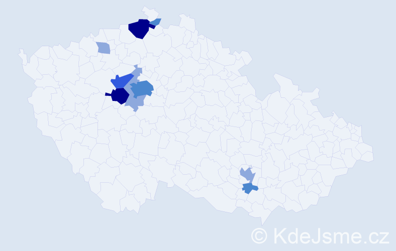 Příjmení: 'Goldammerová', počet výskytů 23 v celé ČR