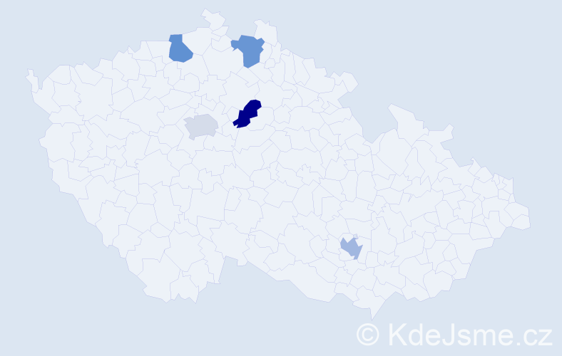 Příjmení: 'Keithová', počet výskytů 5 v celé ČR