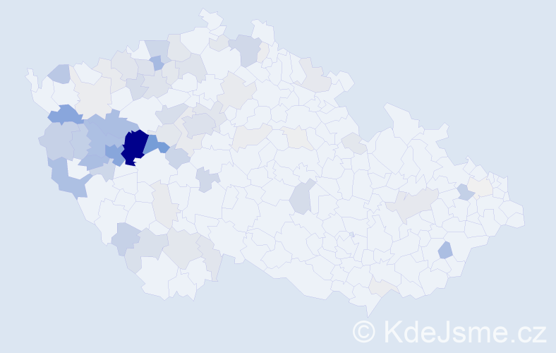 Příjmení: 'Kroc', počet výskytů 275 v celé ČR