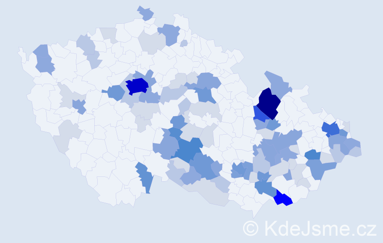 Příjmení: 'Potěšil', počet výskytů 277 v celé ČR