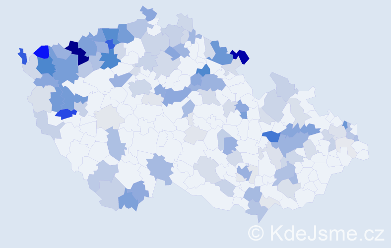 Příjmení: 'Olahová', počet výskytů 454 v celé ČR