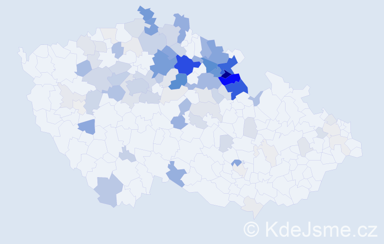 Příjmení: 'Švorc', počet výskytů 363 v celé ČR