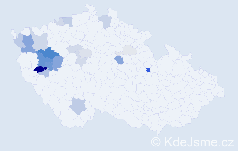 Příjmení: 'Kroft', počet výskytů 83 v celé ČR