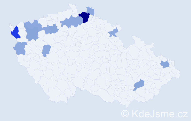 Příjmení: 'Hrkota', počet výskytů 32 v celé ČR