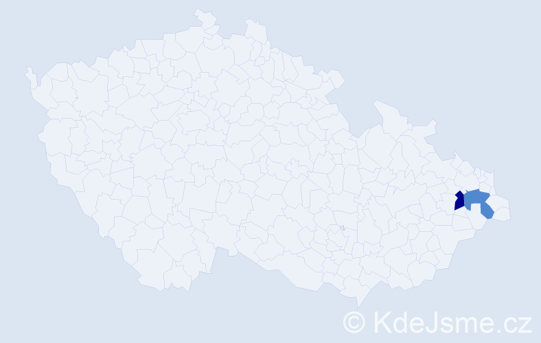 Příjmení: 'Bekhedda', počet výskytů 2 v celé ČR