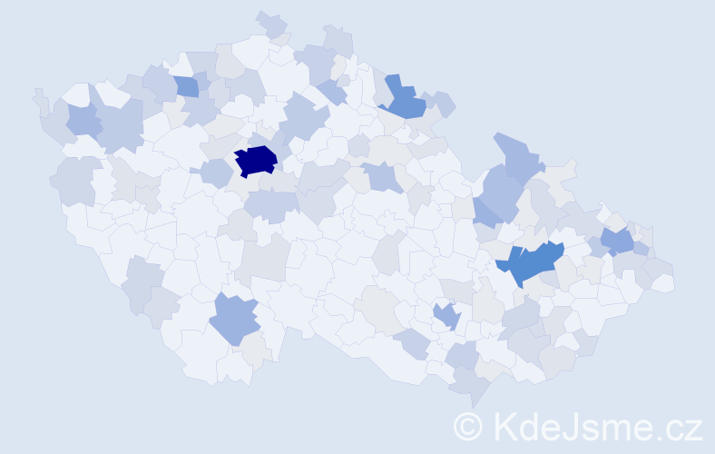 Příjmení: 'Schubert', počet výskytů 437 v celé ČR