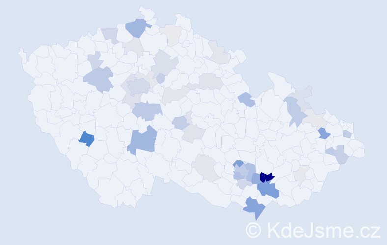 Příjmení: 'Radvan', počet výskytů 122 v celé ČR