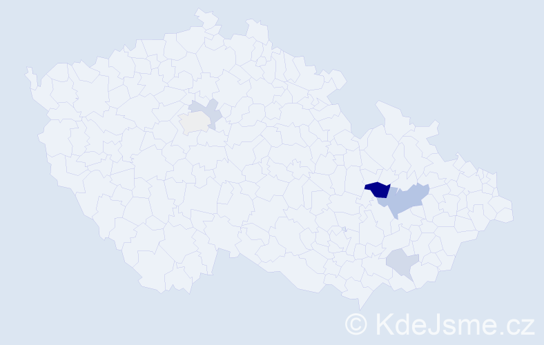 Příjmení: 'Arnoš', počet výskytů 22 v celé ČR