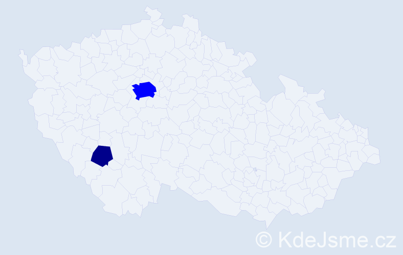 Příjmení: 'Murad', počet výskytů 3 v celé ČR