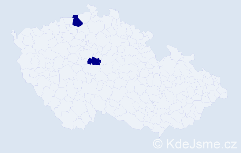 Příjmení: 'Caraus', počet výskytů 2 v celé ČR