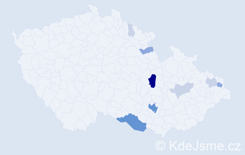 Příjmení: 'Piscová', počet výskytů 30 v celé ČR
