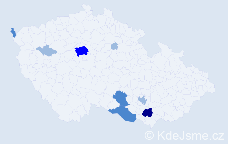 Příjmení: 'Stroh', počet výskytů 16 v celé ČR