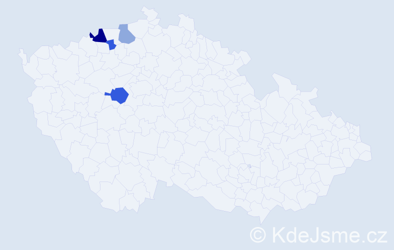Příjmení: 'Mühlfeld', počet výskytů 12 v celé ČR