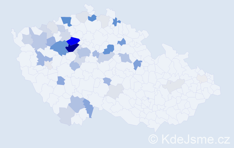 Příjmení: 'Drvota', počet výskytů 147 v celé ČR