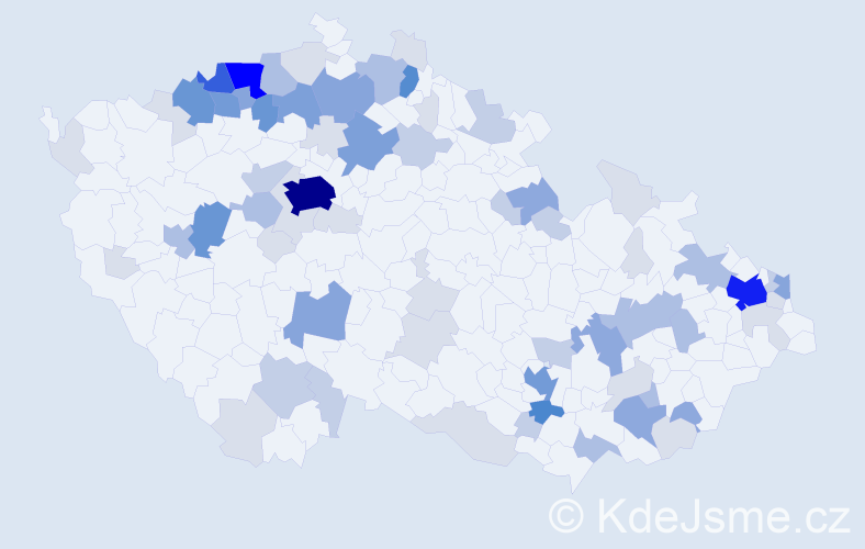 Příjmení: 'Gärtner', počet výskytů 242 v celé ČR