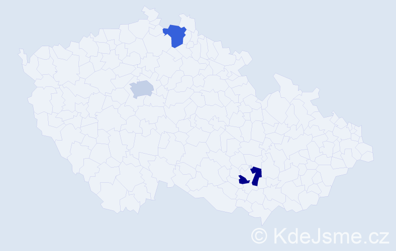Příjmení: 'Freimuth', počet výskytů 3 v celé ČR