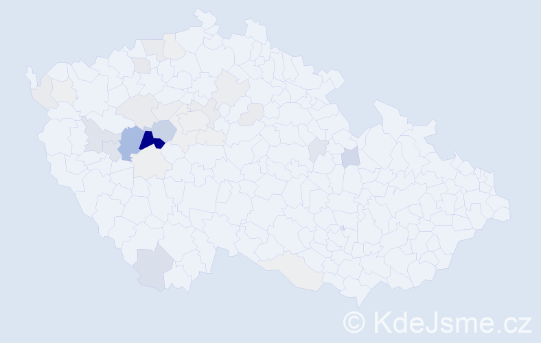 Příjmení: 'Palek', počet výskytů 139 v celé ČR