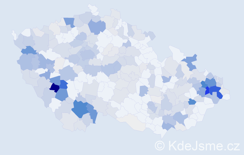 Příjmení: 'Klečková', počet výskytů 1079 v celé ČR