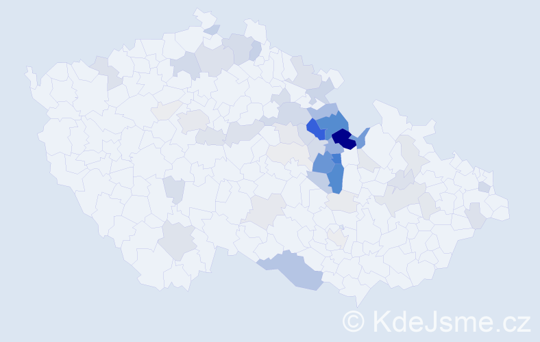 Příjmení: 'Kodytek', počet výskytů 209 v celé ČR