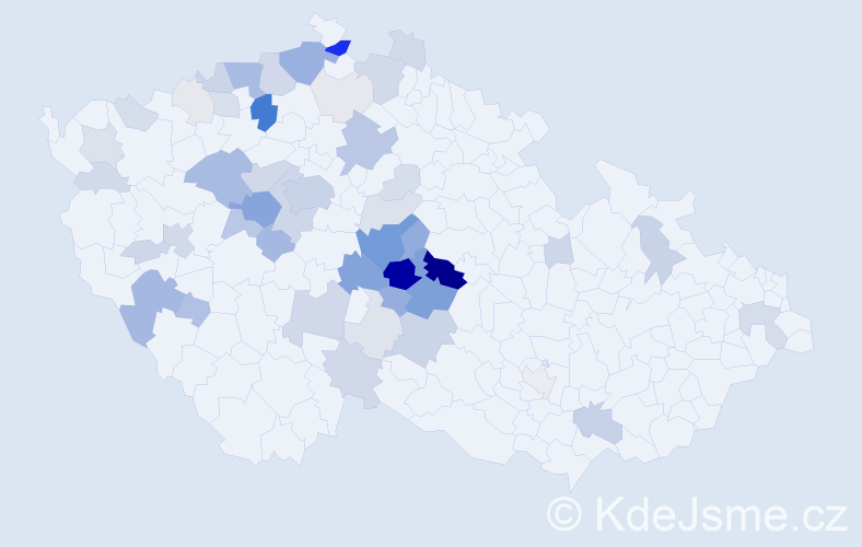 Příjmení: 'Křivohlavá', počet výskytů 209 v celé ČR