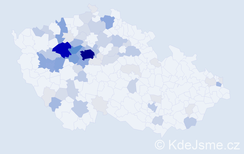 Příjmení: 'Zuska', počet výskytů 271 v celé ČR