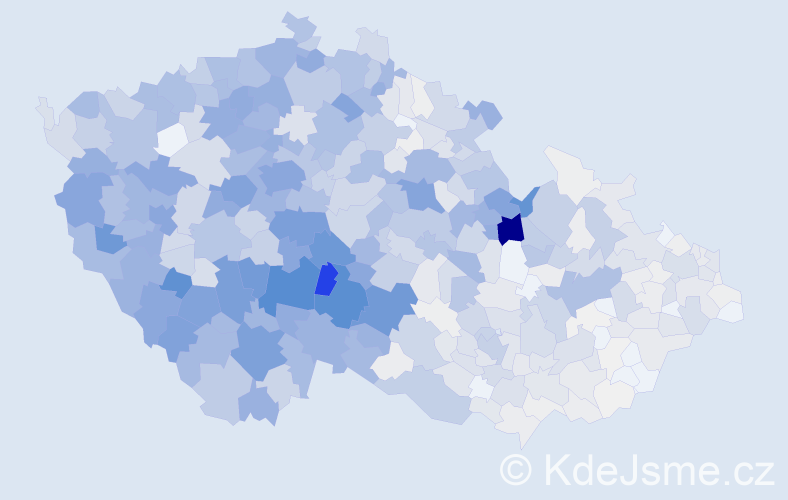 Příjmení: 'Mareš', počet výskytů 6012 v celé ČR