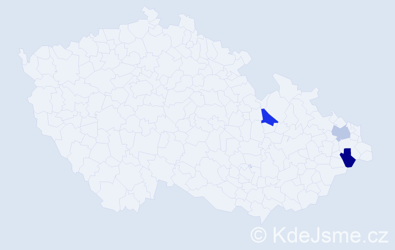 Příjmení: 'Balavajderová', počet výskytů 6 v celé ČR