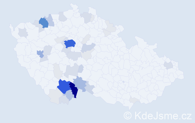 Příjmení: 'Kamišová', počet výskytů 171 v celé ČR
