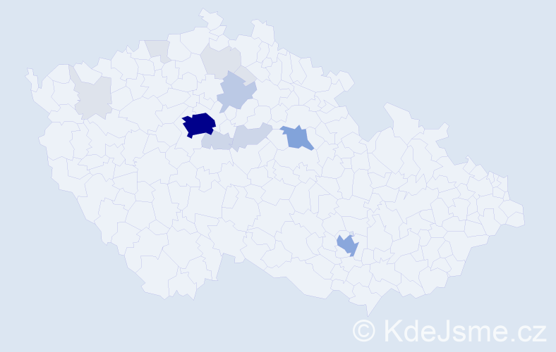 Příjmení: 'Komers', počet výskytů 52 v celé ČR