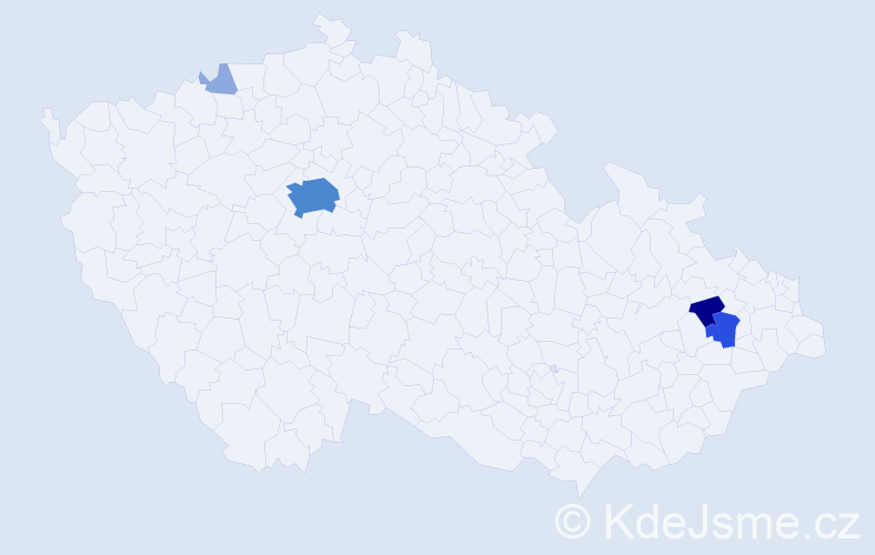Příjmení: 'Grecu', počet výskytů 18 v celé ČR