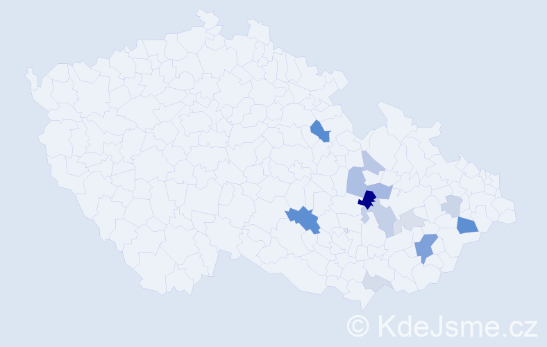 Příjmení: 'Nedomanská', počet výskytů 28 v celé ČR