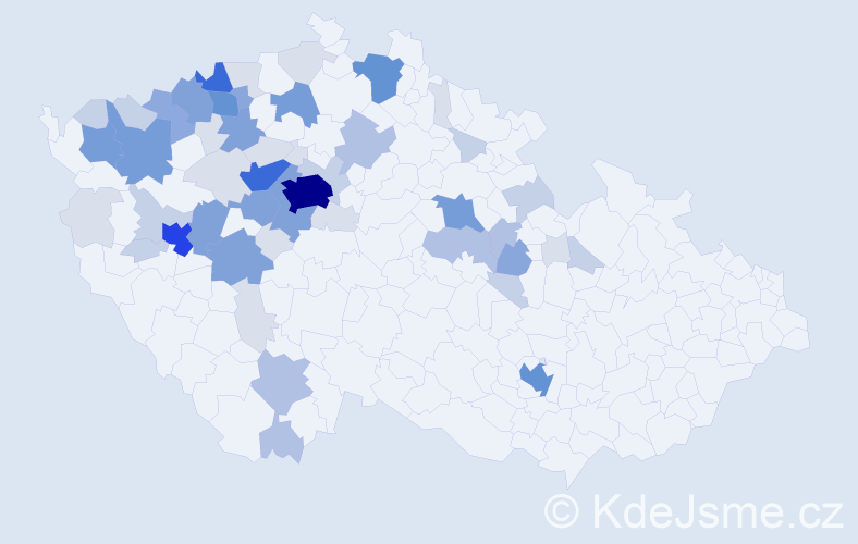 Příjmení: 'Vimr', počet výskytů 214 v celé ČR