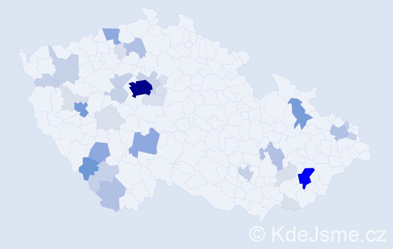 Příjmení: 'Batík', počet výskytů 113 v celé ČR